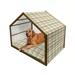 Plaid Pet House Geometric Composition with Squares and Rectangles Colorful Shapes with Diagonal Lines Outdoor & Indoor Portable Dog Kennel with Pillow and Cover 5 Sizes Multicolor by Ambesonne