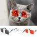 SPRING PARK Funny Cute Cat Small Dog Sunglasses Classic Retro Square Metal Prince Sunglasses Eye-wear Photos Props Accessories Cosplay Glasses