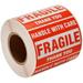 2000 Fragile Stickers 4 Rolls 2 x 3 Fragile - Handle with Care - Thank You Shipping Labels Stickers (500 Labels/Roll)