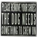 Primitives by Kathy Box Sign 12 by 6-Inch Dog Needs to Chew