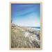 Beach Pathway Wall Art with Frame Coastal Scene Around Folly Beach in South Carolina with a Clear Blue Sky Printed Fabric Poster for Bathroom Living Room Dorms 23 x 35 Multicolor by Ambesonne