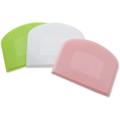 Flexible Food Scrappers Food Safe Plastic Scrapers for Food Processor Bowl Kitchen Bowl Scraping Baking Bread Dough Cake Fondant Icing(3 pieces Pink White Green)