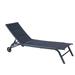 Outdoor 2-Pcs Set Chaise Lounge Chairs Five-Position Adjustable Metal Reclinerï¼Œ Black