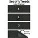 Set of 3 Rubber Backed Non-Slip 1/4 Thick Heavy Duty Indoor/Outdoor Carpet Stair Treads. Many Sizes Available (Color: Black)