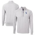 Men's Cutter & Buck Heather Gray Tampa Bay Rays Big Tall Adapt Eco Knit Stretch Recycled Quarter-Zip Pullover Top