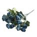 Farfi 1 Bouquet Artificial Flower Eco-friendly Anti-fade Plastic Simulation Rose Flower Decor for Wedding (Blue)