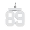 Sterling Silver Sterling/Silver Rhodium-Plated Polished Number 89 Charm (21 X 16) Made In United States qms89