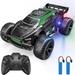 Remote Control Car Hobby Grade RC Car for Kids with Colorful Led Lights and Two Rechargeable Batteries 2.4GHz High Speed Remote Control Off Road Toy Car Gift for Boys Girls