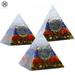 Luxtrada 7 Healing Crystals Orgone Energy Generator Orgone Pyramid for Emf Protection & Healing- meditation pyramids/crystal chakra