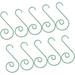 100pcs Christmas Ornament Hooks Xmas Ornament Hangers Metal Wire Hooks S-Shaped for Christmas Tree Party Balls Decoration Green