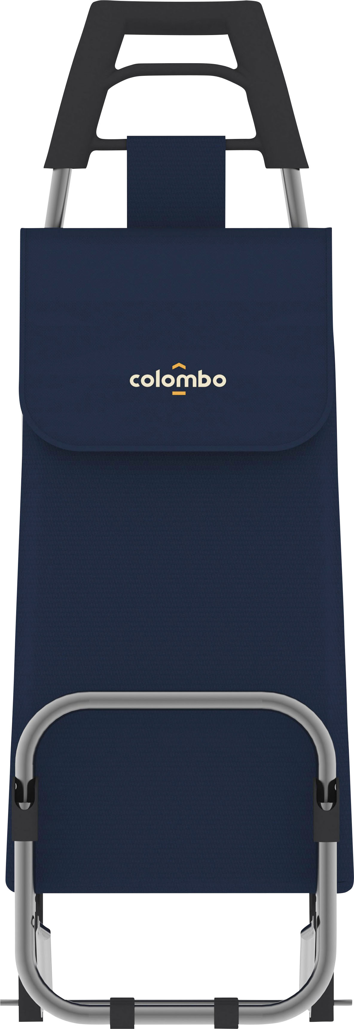 Einkaufstrolley BISCHOF COLOMBO "ROLLY", blau (blau, schwarz), B:36cm H:90cm T:10cm, Polyester, Einkaufskörbe, Tasche aus wasserdichten Polyester, Maximales Tragegewicht 25 kg Image