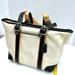 Coach Bags | Coach Hampton Canvas Tote Bag Shoulder Purse Adjustable Straps 7740 | Color: Black/Cream | Size: Os