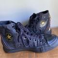 Converse Shoes | Converse Chuck Taylor All Star Triple Zip Black Plaid Gold Zebra-Women's Size 5 | Color: Black/Gold | Size: 5