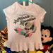 Disney Shirts & Tops | Minnie Mouse Vacation Pink Shirt Dress Girls 12 Glitter Tropical Short Sleeves | Color: Gold/Pink | Size: 12g