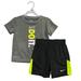 Nike Matching Sets | Nike Baby Boys T-Shirt & Shorts Set Size 24 Months Black/ Gray- Sporty Outfit | Color: Black/Gray | Size: 24mb