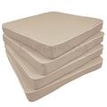 DURAFOAM Set of 4 Garden Chair Cushions with Ties Anti Slip Bottom Indoor Outdoor Seat Pads Patio Dining Chair - Tie on Straps - Garden Seating 40 x 40cm (Beige/Cream)