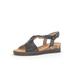 Gabor Women Sandals, Ladies Wedge Sandals,Wedge Sandals,Wedge Heel,Summer Shoe,Comfortable,Flat,Black (Schwarz),37 EU / 4 UK