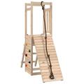 Gecheer Playhouse with Climbing Wall Wooden Playhouse Garden Play Swing Climbing Frame Outdoor Play Game Playhouse for Kids Solid Wood Pine 280