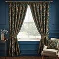 Paoletti Shiraz Pencil Pleat Curtains, Emerald, 168 x 229cm