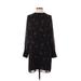 H&M Casual Dress - Shift Crew Neck Long sleeves: Black Dresses - Women's Size 0