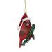 Northlight Seasonal 3.5" Red Cardinal Bird Wearing Santa Hat Christmas Ornament Plastic | 3.5 H x 1.75 W x 2.25 D in | Wayfair NORTHLIGHT TR88477