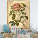 August Grove® Victorian Retro Rose VII - Floral Rose Canvas Wall Art Metal in Pink | 40 H x 30 W x 1.5 D in | Wayfair