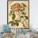 August Grove® Victorian Retro Rose VII - Floral Rose Canvas Wall Art Canvas in Pink | 20 H x 12 W x 1 D in | Wayfair