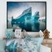 Millwood Pines Floating Majestic North American Iceberg IV - Print on Canvas in Blue/White | 12 H x 20 W x 1 D in | Wayfair