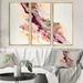 Ivy Bronx Rendend Point Dreams III - Abstract Liquid Ink Canvas Wall Art Set Canvas in White | 28 H x 36 W x 1 D in | Wayfair