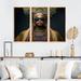 House of Hampton® African American Woman Funky Sunglasses Traditional Clothes II - 3 Piece Print on Canvas in White | 28 H x 36 W x 1 D in | Wayfair