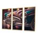 Latitude Run® Close-up of Classic Retro Car VII - 3 Piece Print on Canvas Metal in Blue/Brown/Indigo | 32 H x 48 W x 1 D in | Wayfair