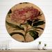 Ophelia & Co. Vintage Pink & White Peony I - Floral Peony Wood Wall Art - Natural Pine Wood in Brown/Green/Pink | 16 H x 16 W x 1 D in | Wayfair