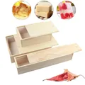 Moule à savon en Silicone boîte en bois rectangulaire Kit de fabrication de savon bougie de