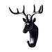 Lovehome Creative Non-punch Coat Hook Sticky Hook Decorative Hook Creative Animal Head Wall Hanging Deer Head Hook Black