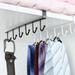 Yesbay Iron Wardrobe 6 Hooks Clothes Gadget Hanger Storage Rack Kitchen Organizer Shelf White
