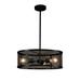 Justice Design Group Msh-9551 Wire Mesh 3 Light 18 Wide Cage Pendant - Black