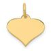 Beautiful 14k Plain .009 Gauge Engraveable Heart Disc Charm