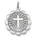 Sterling Silver My Confirmation Disc Charm - Under 2/3 Inch X Under 2/3 Inch in Sterling Silver