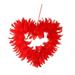 huntermoon Wedding Garland Feather Wreath Artificial Red Ring Door Hanging Single Gift Pendant Heart-shaped Plastic Model