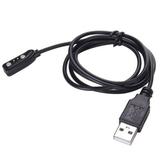 NUZYZ Black Magnetic USB Charger Cord Charging Cable for Pebble Smart Watch Wristwatch