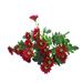 Farfi Realistic Simulation Bouquet Vivid Non-fading Fresh-keeping Table Centerpieces Fake Chrysanthemum Party Decor (Rose Red)