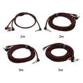 Braided 90degree 3.5mm jack to 2RCA Audio Cable Wrapped Shielded For Speakers Amplifier Mixer