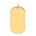 14k Plain .009 Gauge Engraveable Dog Tag Disc Charm in 14k Yellow Gold