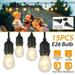 iMounTEK LED Outdoor String Lights 48Ft Waterproof Patio Lights String Lights for Backyard Porch Deck