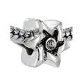 Pacific Charms Silver Plated Crystal Bead - Star with Crystal