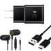 OEM EP-TA20JBEUGUS 15W Adaptive Fast Wall Charger for Motorola Moto G Fast Includes Fast Charging 6FT USB Type C Charging Cable and 3.5mm Earphone with Mic â€“ 3 Items Bundle - Black