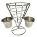 VerPetridure Double Cup French Fries Stand Snack Display Stand Double Cup French Fries Stand Snack Display Standtwo Cups Durable Chip Stand Holder Snacks French Fry Fries Display Rack