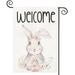 Home Garden Vintage Easter Bunny Easter Flag 12x18 Inch Double Sided Easter Garden Flag for Outdoor House Flag Yard Decoration