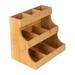Wooden Organizer Multifunctional 9 Compartments Condiments Accessories Beverage Bags Sugar Packets Storage for Countertops