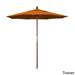 Havenside Home Port Lavaca 7.5ft Round Sunbrella Wooden Patio Umbrella by Base Not Included Tuscan